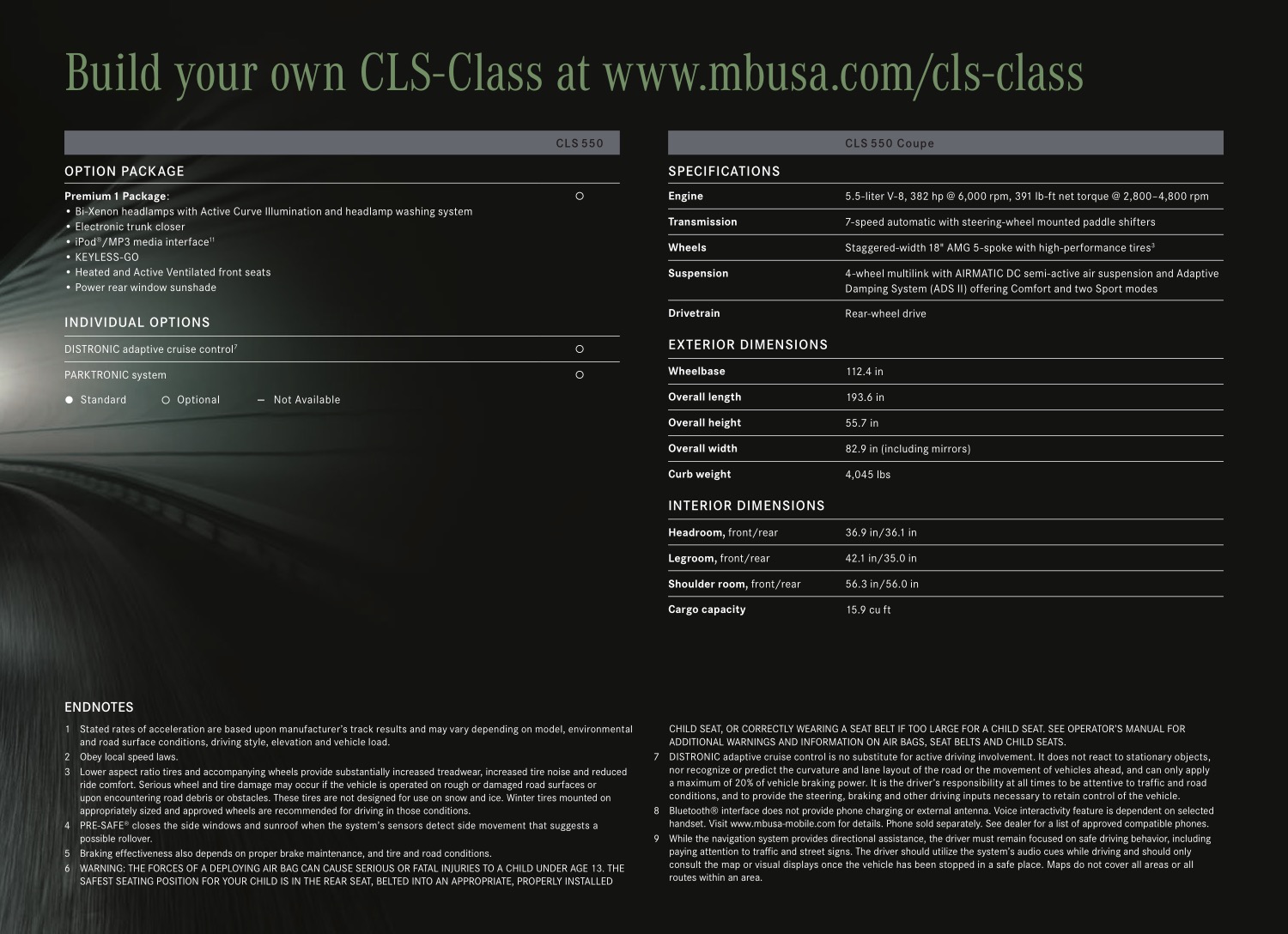 2011 Mercedes-Benz CLS-Class Brochure Page 18